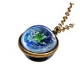 thumbnail image 1 of Clearance! Christmas Gifts Moocorvic Necklace Necklace Luminous Double-sided Dome Planetary Necklace Pendant Luminous Double-sided Ball Universe Couple Chain Luminous Souvenir Couple Necklace, 1 of 3