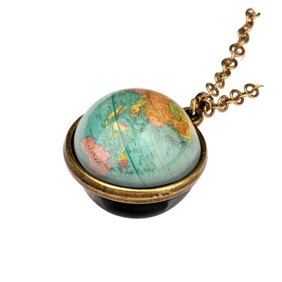 Christmas Gifts Moocorvic Necklace Necklace Luminous Double-sided Dome Planetary Necklace Pendant Luminous Double-sided Ball Universe Couple Chain Luminous Souvenir Couple Necklace