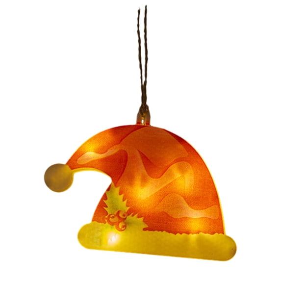 Christmas Hats Window Lights Decorations Christmas Window Silhouette Lighted Sign Battery Operated Backdrop String Lights with Suction Cup Hook for Holiday Outdoor Indoor Decor