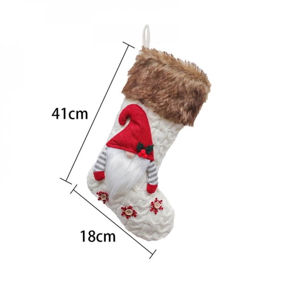 Clearance Christmas Knitted Socks Christmas Faceless Doll Big Socks Candy Socks Gift Socks Christmas Tree Decoration Pendant