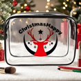 thumbnail image 1 of Clearance Christmas Makeup Bag, Transparent PVC Travel Toiletry Bag with Zipper - L, 1 of 3