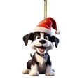 thumbnail image 1 of OAVQHLG3B Christmas Ornament, Funny Dog Christmas Tree Ornament, Acrylic Dog Christmas Decorations, Dog Lovers Gift Idea Xmas Decor,Cute Dog Ornaments for Christmas Tree Car Backpacks, 1 of 6