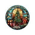 thumbnail image 1 of OAVQHLG3B Christmas Ornament, Stained Glass Christmas Acrylic Round Pendant Christmas Nativity Scene Ornaments Christmas Tree Decoration Birth of Jesus Christian Decor, 1 of 6