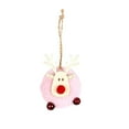 thumbnail image 1 of Christmas Ornaments 1Pack Wooden Wool Reindeer Plush Elk Hanging Ornaments, Christmas Tree Wooden Deer Slices Pendants, Holiday Wooden Hanging Decorations for Xmas Party Indoor/Outdoor, 1 of 2