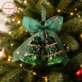 thumbnail image 1 of Clearance! Christmas Ornaments Dark Green Frosted Gradient Decorations, Xmas Tree Hanging Pendants, Seasonal Indoor Outdoor Decor for Christmas Tree Mantel Wall, 1 of 7