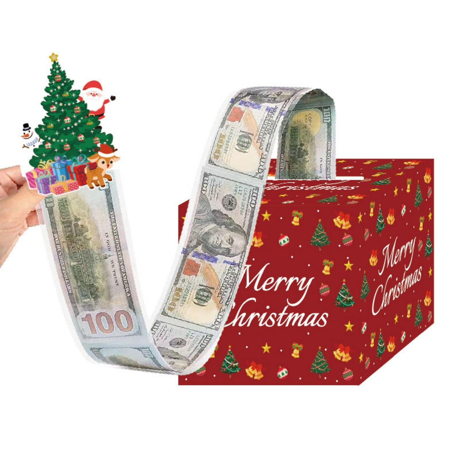 Merry Christmas Money Box Gift Set – Includes Card, Bags & Fun Way To Gift Cash For Holidays - View #4