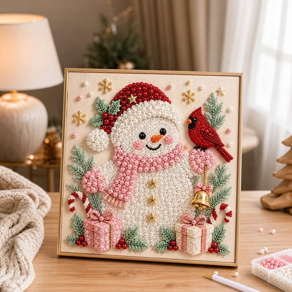 Clearance! Christmas Pearl Art Kits for Adults Pearl Diamond Art Diy Kits DIY Pearl Painting Kit for Adults & Beginners