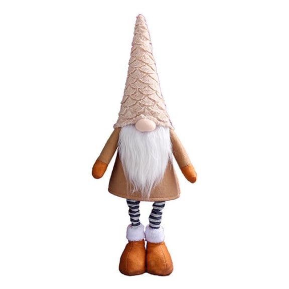 Clearance! Christmas Plush Gnomes with Retractable Spring Legs Christmas Tomte Elf Dwarf Home Household Ornaments Children Gifts
