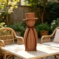 thumbnail image 1 of Clearance! Christmas Rattan Snowman with Bow, Christmas Winter Farmhouse Decor Gift, 14", 1 of 5
