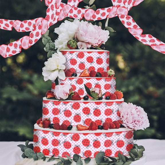 Christmas Ribbon Wired 2.5 in x 16.4 ft,Christmas Ribbon for Gift Wrapping Wedding Party Xmas tree Decoration