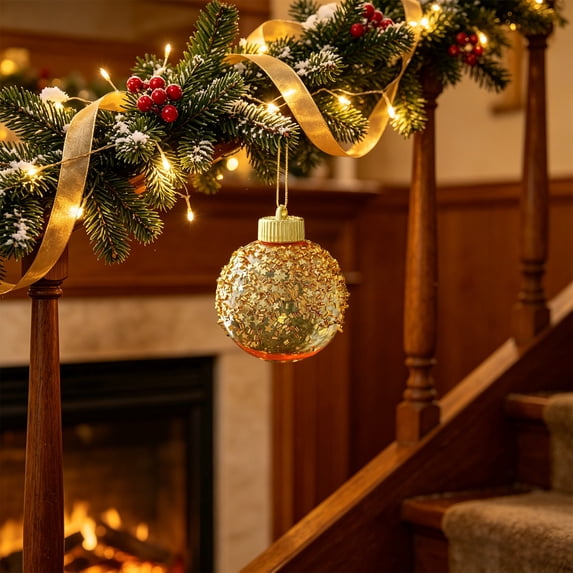 Tree Deocrations Clearance!! Christmas Sequins Plastic Ornament, Tinted Hanging Ball ...