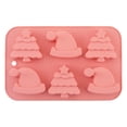 Clearance!Christmas Silicone Cake Mold With Tree And Hat Shapes For ...