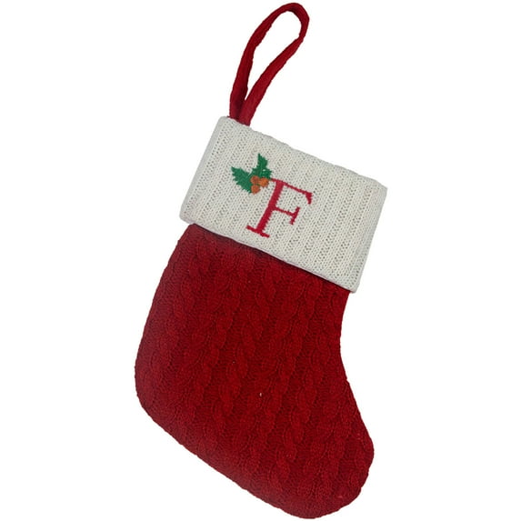 OAVQHLG3B Christmas Stockings with Initials, Large Embroidered Monogram Knit Christmas Stocking,Xmas Stocking for Kids, Holiday and Family Stocking for Fireplace or Party Decoration