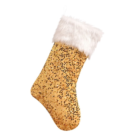 OAVQHLG3B Christmas Stockings Red Gold Green Sequins Hanging Stocking Christmas Favor Treat Stocking Gift Bag for Holiday Fireplace Wall Xmas Tree Party Hanging Decoration