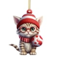 thumbnail image 1 of Clearance! Christmas Tree Cute Cats Hanging Ornament Set, 2024 New Christmas Ornament Acrylic Christmas Pendant, Christmas Cats Kitty Hanging Decoration for Xmas Tree Holidays Party Car Home Decor, 1 of 4