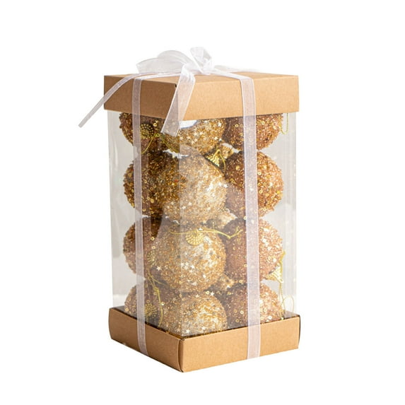Hvmvliv Christmas Tree Ornaments(6pc) Christmas Foam Hanging Balls Decorations Shatterproof Xmas Tree Decorations for Indoor Christmas Tree Decor