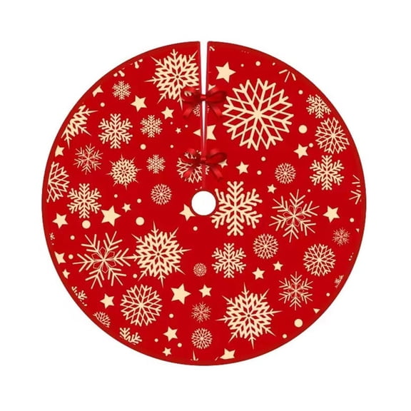 OAVQHLG3B Christmas Tree Skirt, 36 Inches Red Skirt for Merry Christmas Party Christmas Tree Indoor Outdoor Decoration Xmas New Year Holiday Party Home Ornaments