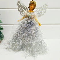 Clearance! Christmas Wing Standing Angel Doll Hanging Xmas Tree Pendants Home Decor 7.9*4.3*2.8 in Silver