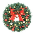 thumbnail image 1 of Hvmvliv Christmas Wreath(11.8in) Christmas Wreaths Hanging Holiday Flowers Balls Christmas Decoration Props Simulation Wreath Decorations Front Door Hanging Multicolor, 1 of 6