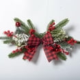 thumbnail image 1 of Hvmvliv Christmas Wreath (15.74x8.26in) Christmas Decorative Garland Wall Hanging Simulated Green Plants Home Wall Hanging Festive Wreath Arrangement Red, 1 of 7