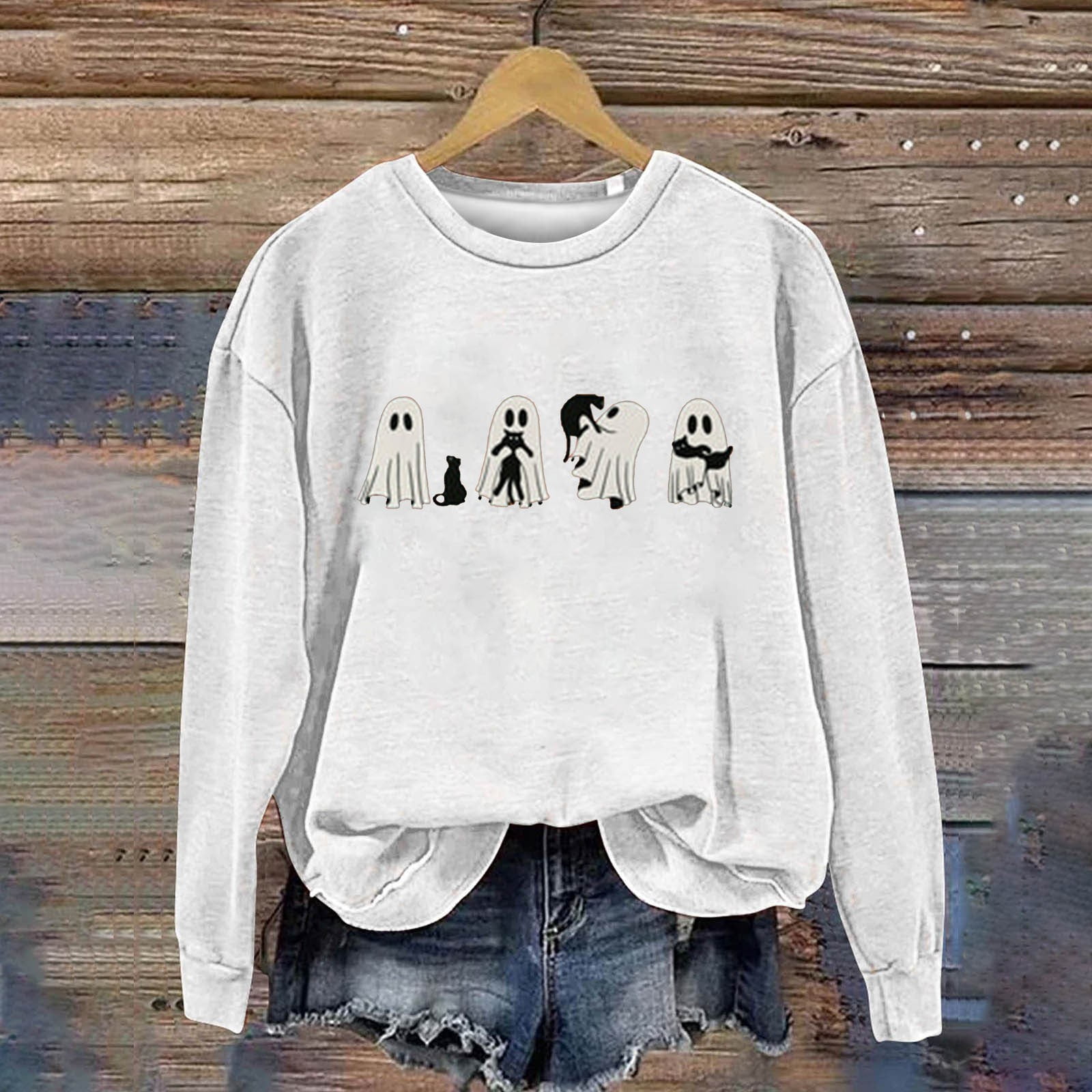 Clearance!Chuancc Sweatshirt for Women Women'S Halloween Sweatshirt
