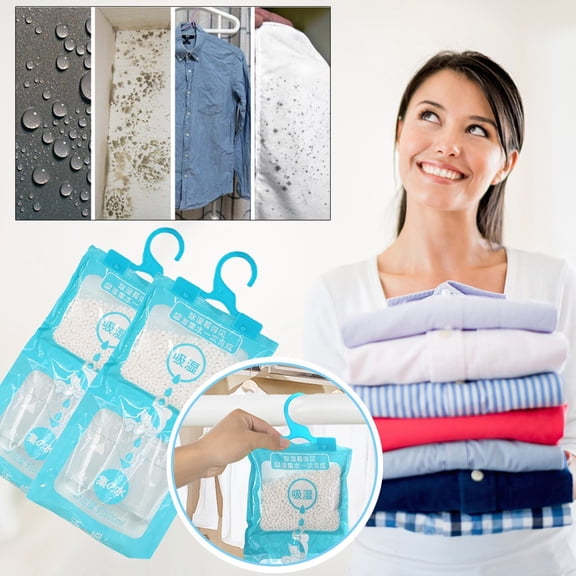 Clearance Cleaning Agents under $10,Wardr Damp Dehumidifier Storage Interior Desiccant Bags Hanging Cleaning Supplies