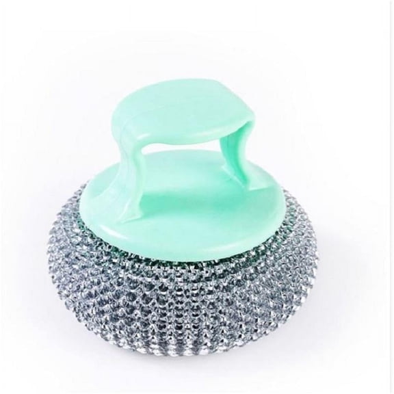 Clearance Cleaning Balls under $5,Wool Brush With Handle Dishwashing Wool Stainless Handle Wool Scrubber Wool For Cleaning Dishes Pots Barbecue Grills