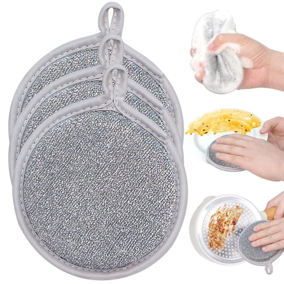Clearance Cleaning Brush under $5 Multipurpose Wire Dishwasher Cloths 2024 New Non Scratch Reusable Steel Wire Dishwasher Cloths Scratch Wire Cleaning Cloths For Kitchen