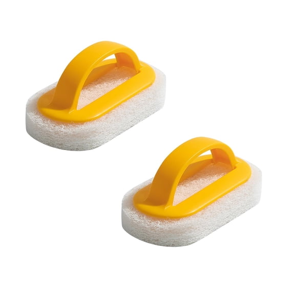 Clearance Cleaning Brush under $6 Sponge Kitchen Pot Brush With Handle Reusable And Washable Eraser Cleaner Rust Removal Tool Sink Pot Dish Scrubber Bathroom Decontamination Cleaning Brush
