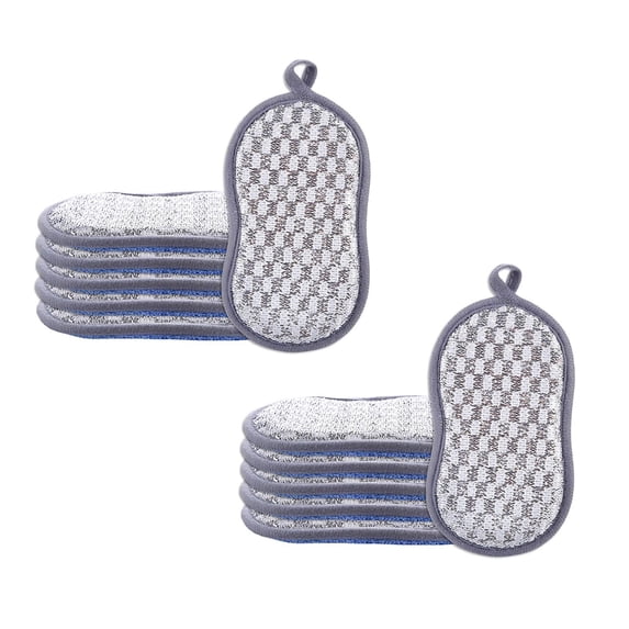 Clearance Cleaning Brush under $6 Sponges Kitchen Dish Sponge For Washing Dishes Cleaning Kitchen 6 Pack Non Scratch Rough Scrubbers Side For Non Stick Cookware Soft Microfiber Scrub Side For Di