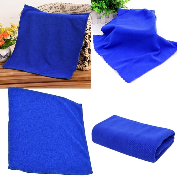 Clearance Cleaning Supplies under $1,5PCS Microfibre Cleaning Auto Car Detailing Soft Cloths Wash Towel Duster Blue Small Square With Lock And Cut Edge Car Wipe