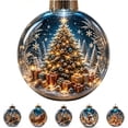 thumbnail image 1 of Clearance Clear Christmas Tree Balls 3.15 Inch, Lighted Christmas Tree Scene Ornament, Glowing Acrylic Tree Bulb for Home, Christmas Gift, 1 of 6