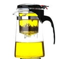thumbnail image 1 of Heat Resistant Clear Glass Teapot Jug W/ Infuser Coffee Set Herbal Leaf Tea Fast D5S0, 1 of 8