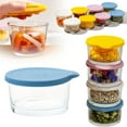 thumbnail image 1 of Clearance Closure Bags & lids & Boxes under $5,Small Glass Bowls With Airtight Lids Airtight Leak Proof 8oz Stackable Custard Cups Prep Bouillon Cups & Mixing Bowls For Sauces Dips Candy Dessert, 1 of 9