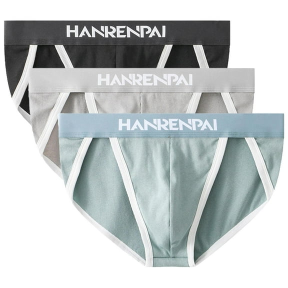 Clearance Clothes Under $10.00 TMOYZQ Underwear for Men Breathable Moisture-Wicking Stretch Briefs Set Comfort Cotton Pouch Underwear 3Pack, Size M-3XL