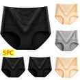 thumbnail image 1 of Clothes under $10 Abomasnow 5PC Women's High Waist Cotton Underwear Lightweight Stretch Briefs Soft Underpants Comfy Ladies Breathable Full Coverage Panties, 1 of 1