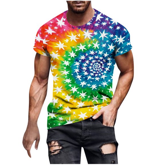 Miqool Men's Novelty Graphic Tees Vintage Print Short Sleeve Crew Neck T-Shirts Casual Summer Tee Tops Streetwear (Reg. Or Big & Tall)