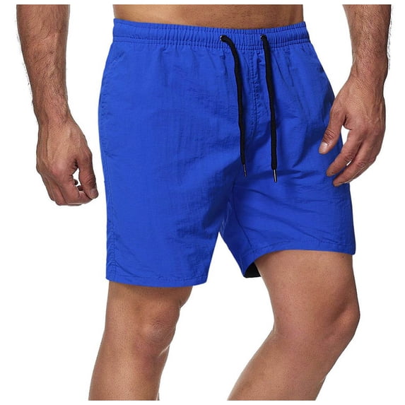 Miqool Mens Athletic Running Shorts, Lightweight Quick Dry Sports Gym Workout Shorts Elastic Waist Drawstring Bodybuilding Training Short Pants with Pockets