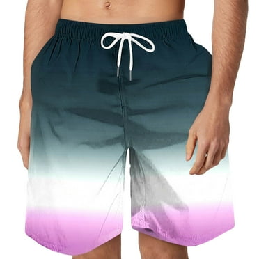 Clearance Clothes Under $10 Miqool Mens Big & Tall Swim Trunks Quick Dry Swim Shorts Hawaiian Beach Shorts Swimwear Bathing Suits Board Shorts with Pockets