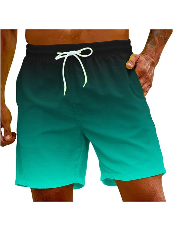 Mens Big & Tall Swim Trunks Quick Dry Swim Shorts Hawaiian Beach Shorts Swimwear Bathing Suits Board Shorts with Pockets