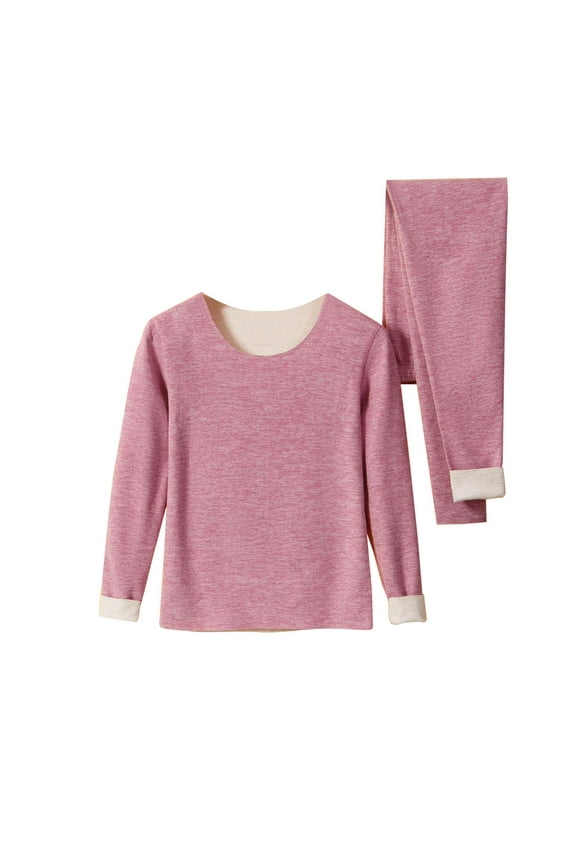 Clearance Clothes under $10 TMOYZQ 2 Piece Thermal Underwear for Women Sets Lightweight Long Johns with Fleece Lined, Base Layer Cold Weather Top Bottom