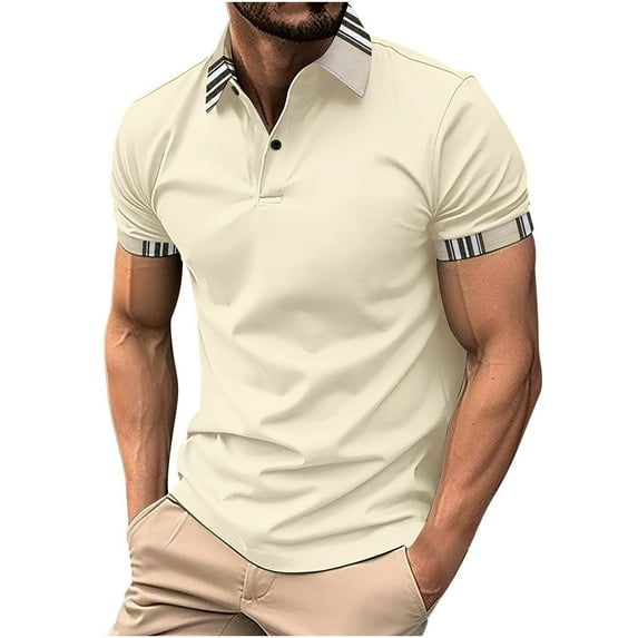 Clothes Under 5.00 Men Shirts for Men Short Sleeve Collared Shirt Business Casual Loose Fit T-Shirt Trendy Summer Tops Solid Color Work Office Tee Shirts Ropa De Hombre Cancel Order