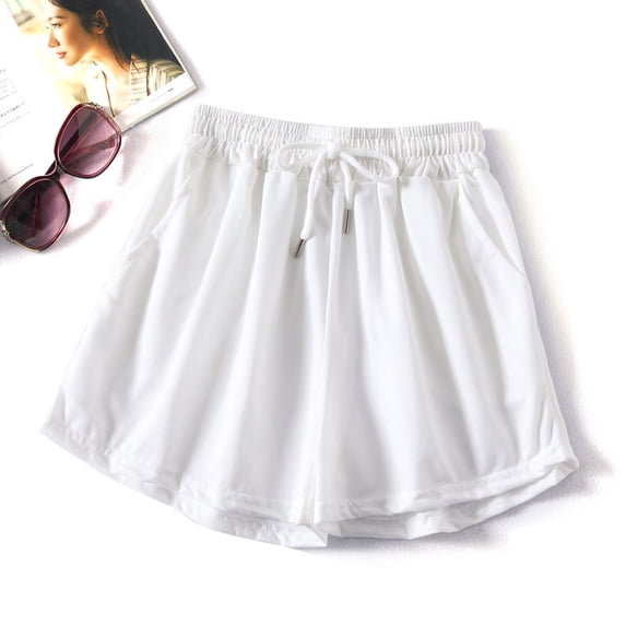 Abomasnow Women's Athletic Shorts Breathable Elastic Waist Drawstring Thin Sweat Shorts Loose Fit Wide Leg Outdoor Athletic Workout Hiking Shorts