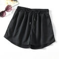 thumbnail image 1 of Abomasnow Women's Athletic Shorts Breathable Elastic Waist Drawstring Thin Sweat Shorts Loose Fit Wide Leg Outdoor Athletic Workout Hiking Shorts, 1 of 3