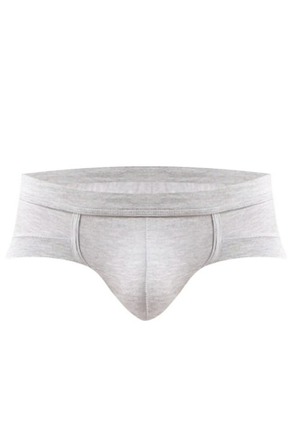 Clearance Clothes Under $5! Miqool Men's Ick Silk Dual Pouch Stretch Bikini Briefs Soft Breathable Low Waist Underwear Seamless Tagless Sexy Underpants with Wide Waistband