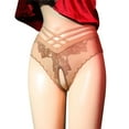 thumbnail image 1 of Clearance Clothes Under $5 TMOYZQ High Waist Crotchless Panties for Women, Sheer Mesh Floral Lace Cheeky Underwear Criss Cross Strap Breathable Seamless Underwear Bikini Panties Briefs, 1 of 3