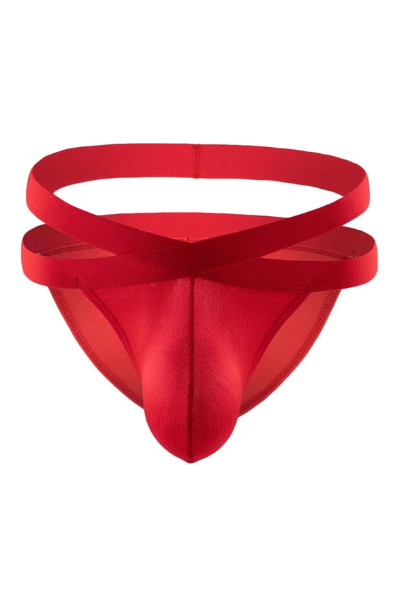Clearance Clothes Under $5 TMOYZQ Jockstrap for Men, T Back Thong Underwear Stretch Breathable Athletic Supporters Underpants Low Waist Bikini Brief Jock Straps Male Underpants