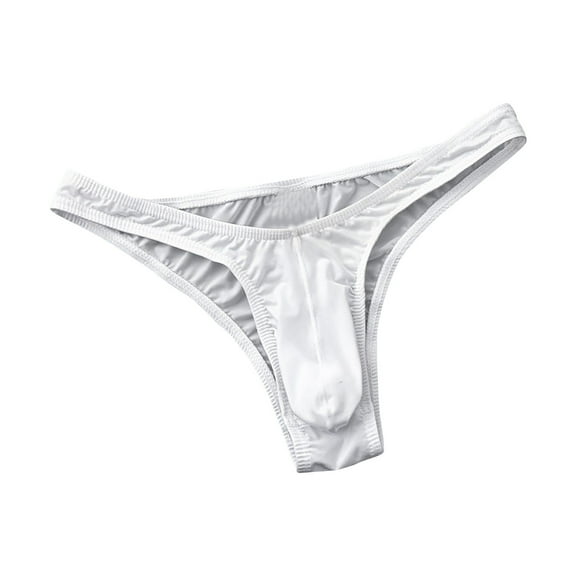 Clearance Clothes Under $5 TMOYZQ Mens Thong Low Waist Bikini Underwear Seamless G String Thong Soft Stretch Tagless Swimming Briefs Breathable T-Back Underpants with Support Pouch
