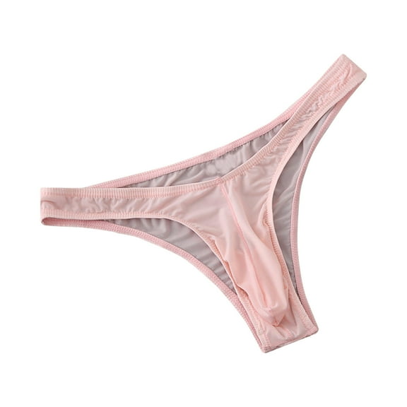 Clearance Clothes Under $5 TMOYZQ Mens Thong Low Waist Bikini Underwear Seamless G String Thong Soft Stretch Tagless Swimming Briefs Breathable T-Back Underpants with Support Pouch