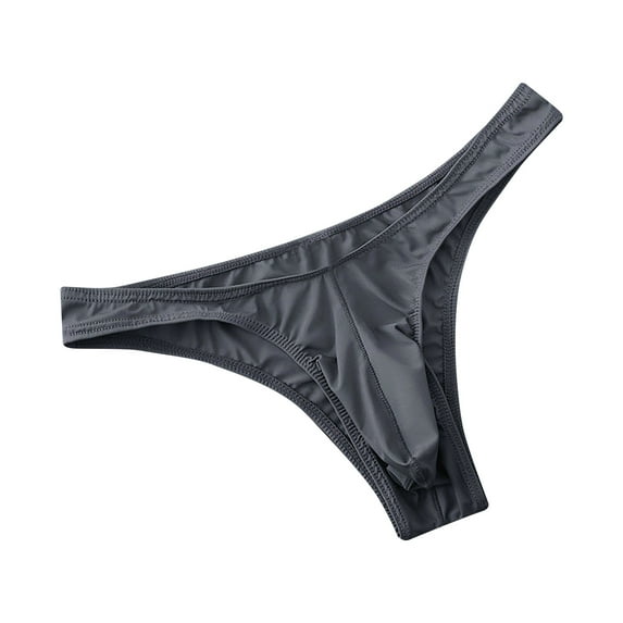 Clearance Clothes Under $5 TMOYZQ Mens Thong Low Waist Bikini Underwear Seamless G String Thong Soft Stretch Tagless Swimming Briefs Breathable T-Back Underpants with Support Pouch
